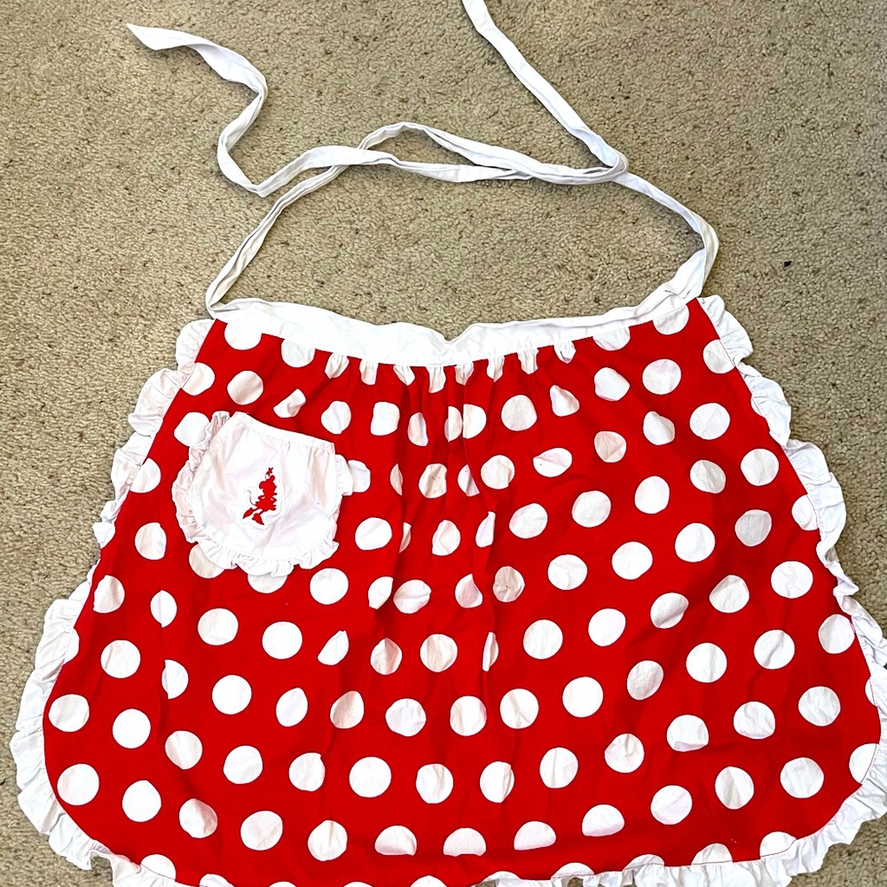 Disney Half Apron Red Dots
